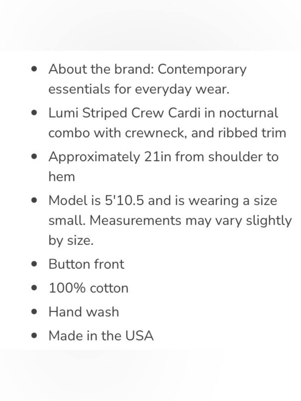 Michael Stars Lumi Striped Crew Cardigan - Picture 3 of 8
